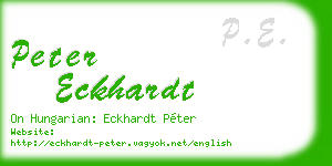 peter eckhardt business card